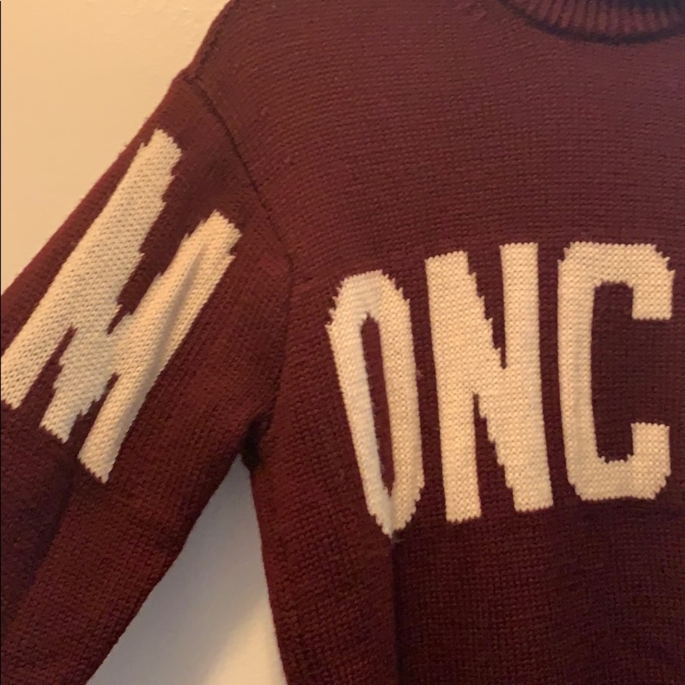 SOLD Moncler Logo Burgundy Sweater - Picture 2 of 12